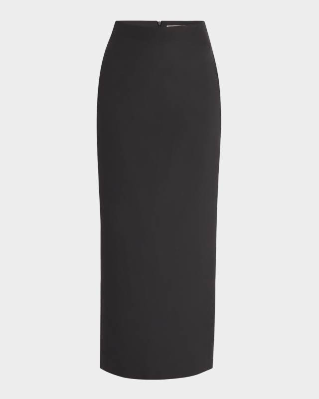 Bartelle Long Wool Pencil Skirt